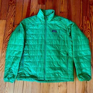 Mens M lime green Patagonia puffer